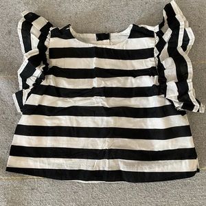 Janie and Jack Ruffle Short Sleeve Toddler Blouse